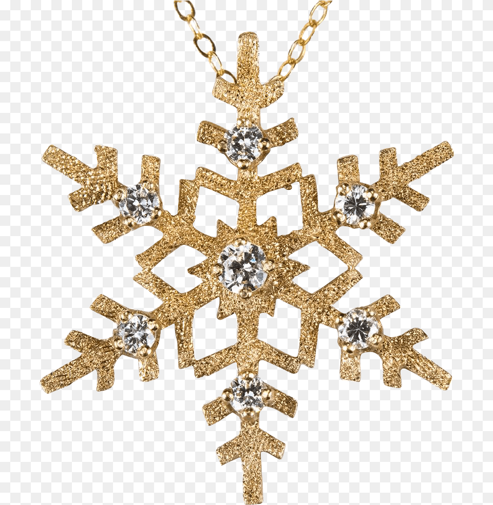 Download Art Deco Snowflake Diamond Necklace Gold Snowflake Dxf Download, Accessories, Jewelry, Gemstone, Cross Free Transparent Png