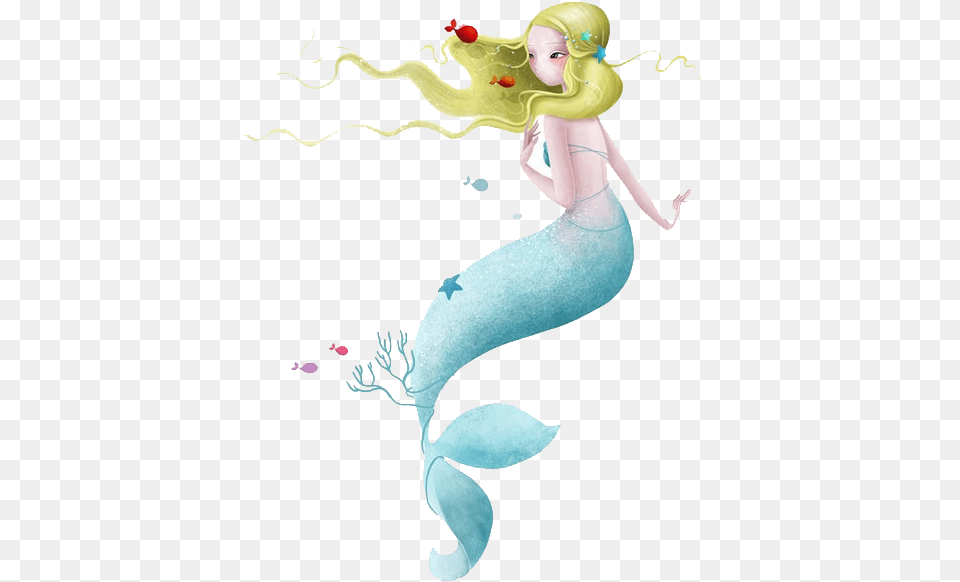 Download Art Watercolor Painting Mermaid Drawing Transparent Background, Baby, Person, Animal, Mammal Png Image