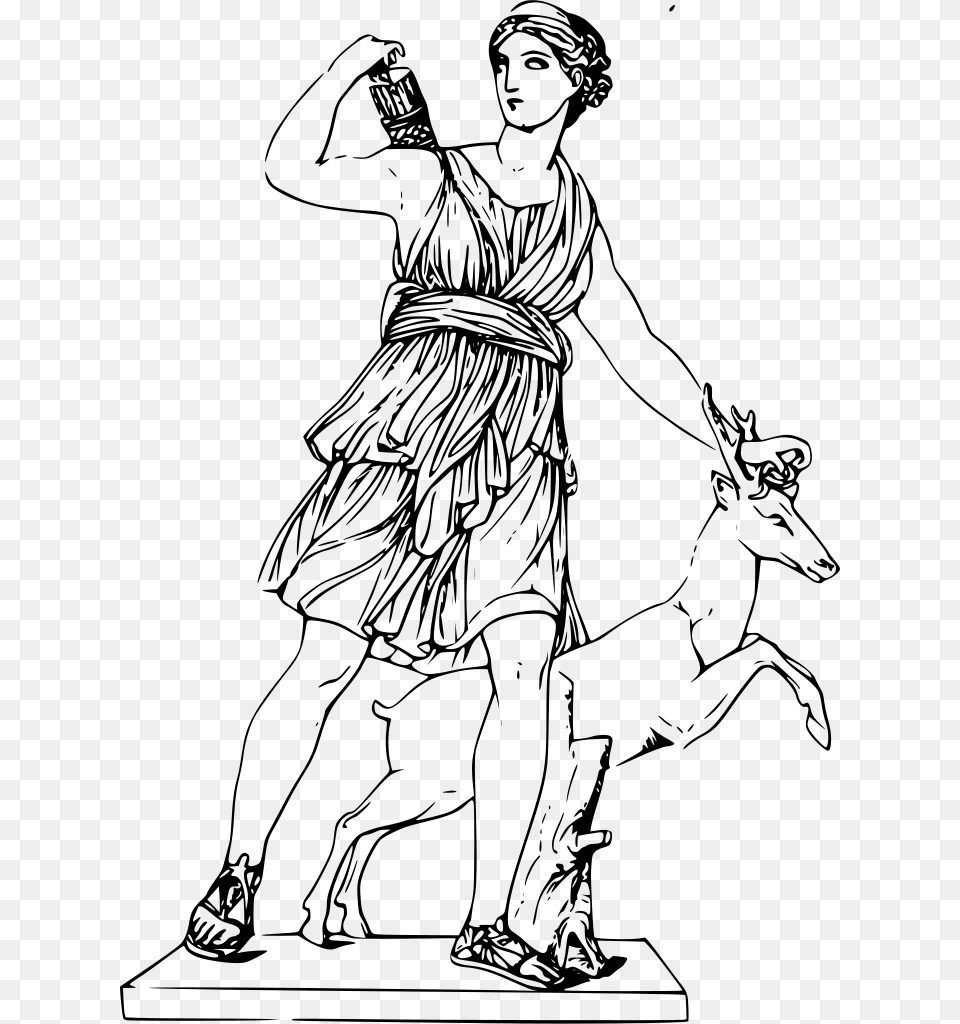 Download Artemis The Greek Goddess, Gray Png