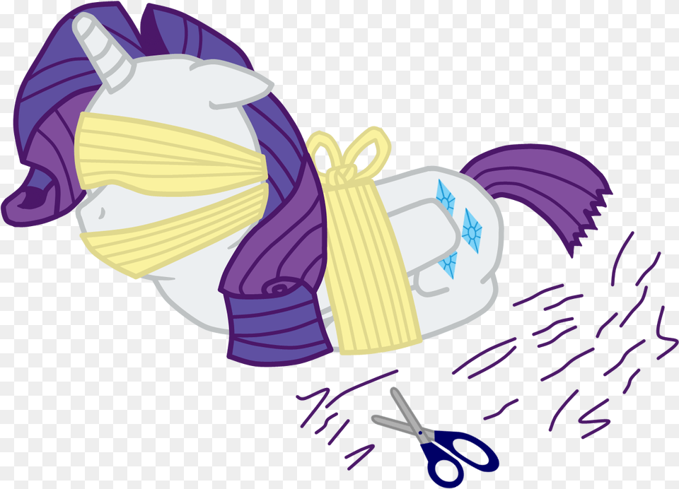 Download Artist Imp Bondage Rarity Full Size Tied Up With Ribbons, Purple, Bag, Animal, Sea Life Png Image