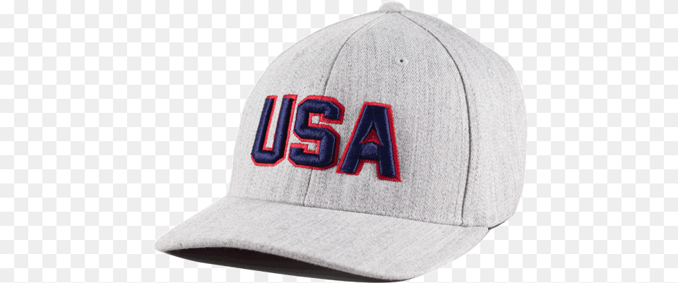 Download Aspinwall Team Usa Heather Grey Flex Fit Hat 2 Usa Cap, Baseball Cap, Clothing, Hardhat, Helmet Png