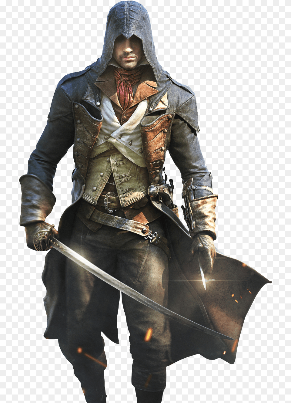 Assassins Creed Unity Hq, Weapon, Sword, Person, Man Free Png Download