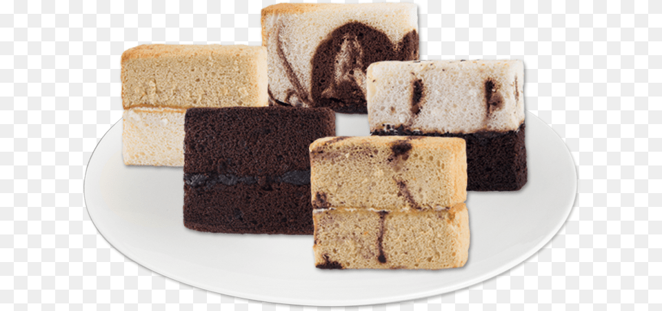 Download Assorted Cake Slice Chocolate Image With No Chocolate Brownie, Food, Sweets, Bread, Dessert Png