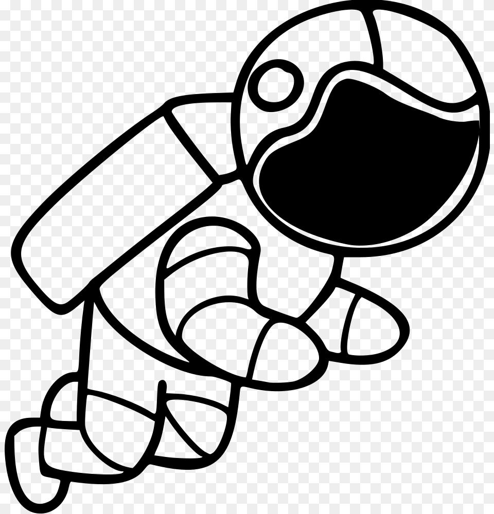 Download Astronaut Outer Space Line Art Suit Space Suit Clipart, Gray Free Transparent Png