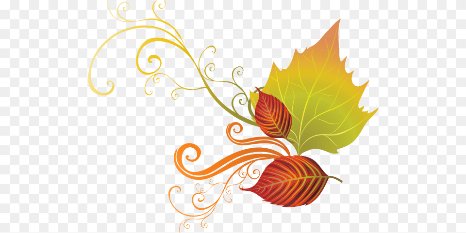 Autumn Leaves Clipart Corner Border Transparent Fall Decor Clip Art, Floral Design, Graphics, Leaf, Pattern Free Png Download