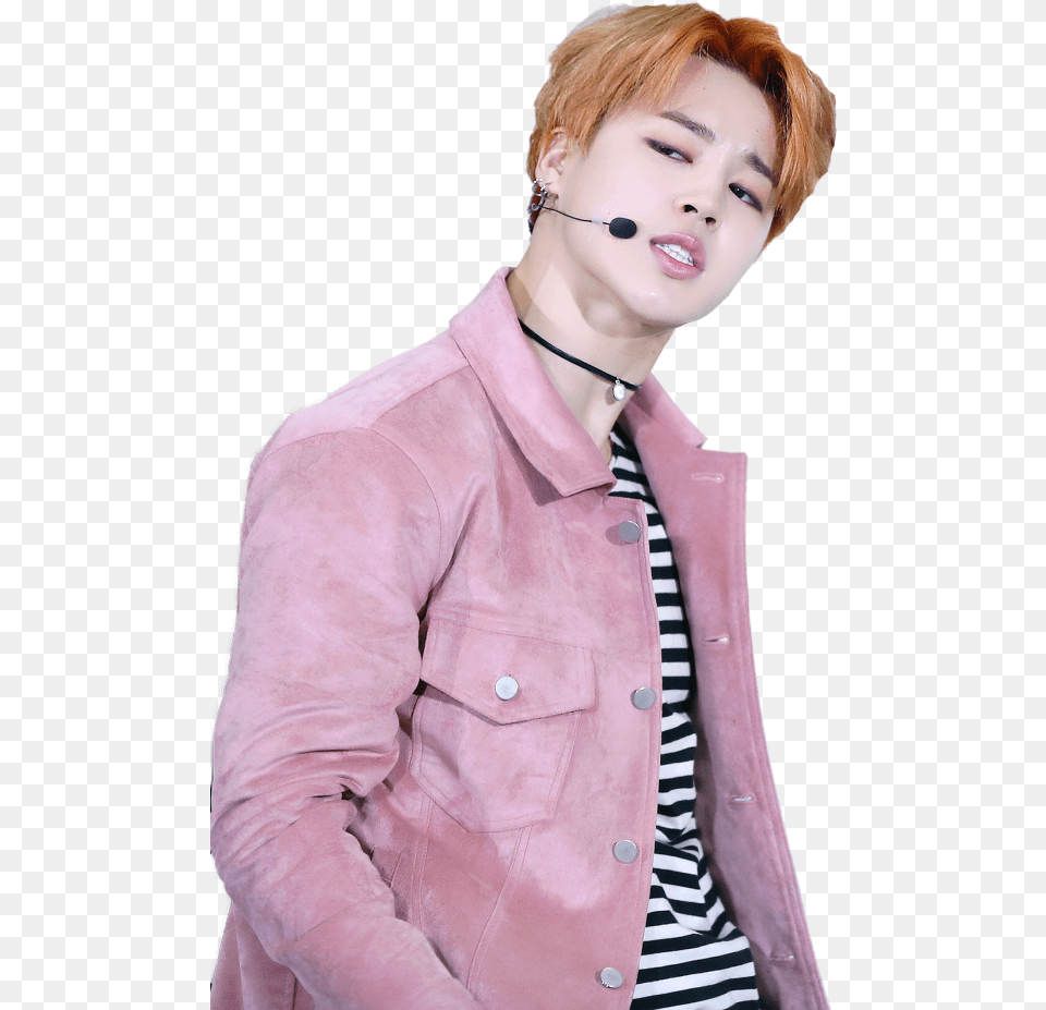 Download Avatan Plus Jimin Pink Jacket Image With No Jimin Pink, Blazer, Clothing, Coat, Person Free Png