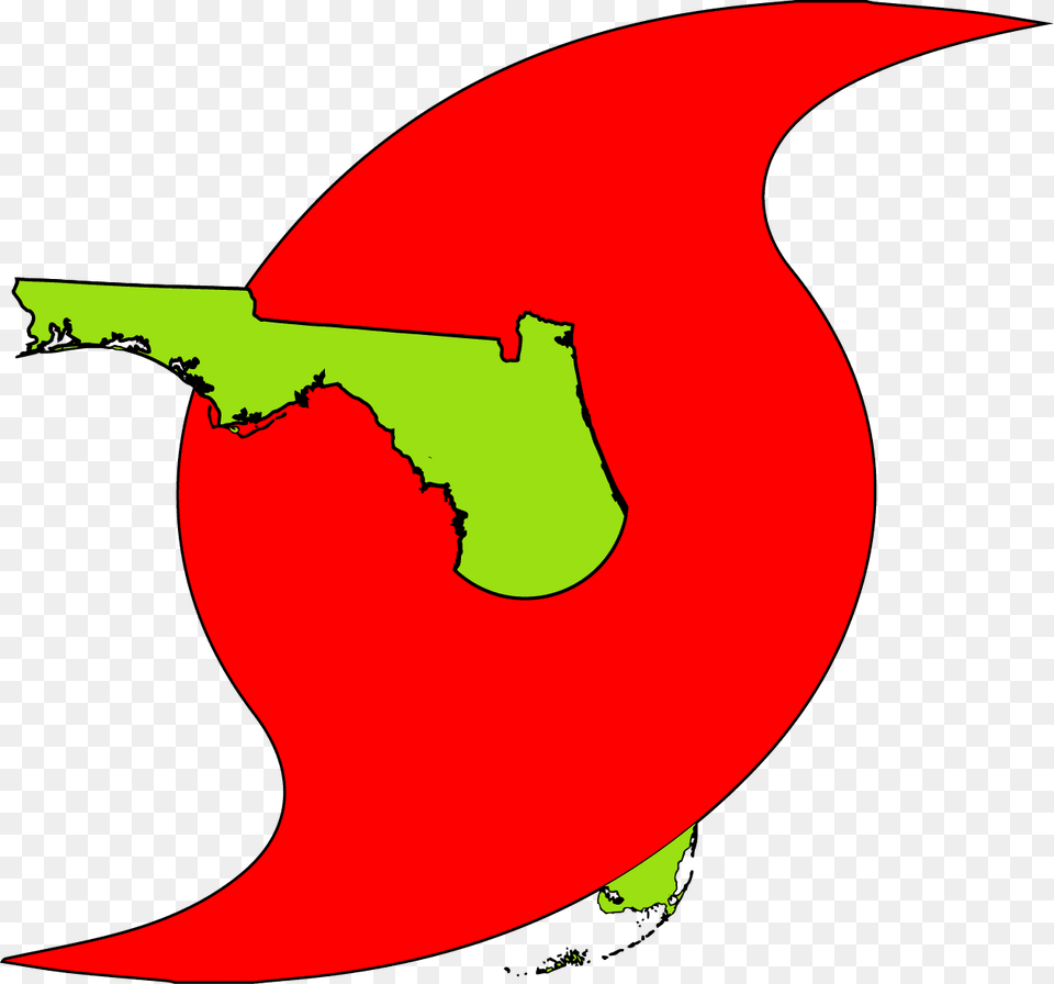 Download Awareness Symbol With Fl Hurricane Symbol Over Florida, Nature, Night, Outdoors, Animal Free Png