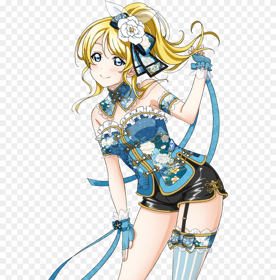 Download Ayase Eli Image With No Background Pngkeycom Love Live Eli Ayase Chino, Book, Publication, Comics, Adult Free Png
