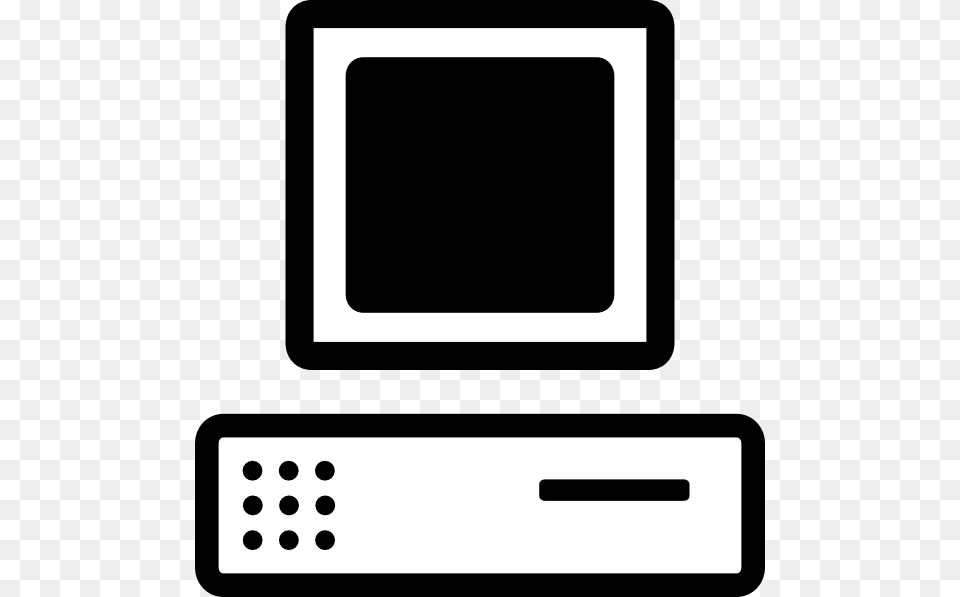 Download B W Cartoon Computer Base Monitor Clipart, Electronics, Pc, Computer Hardware, Hardware Free Transparent Png