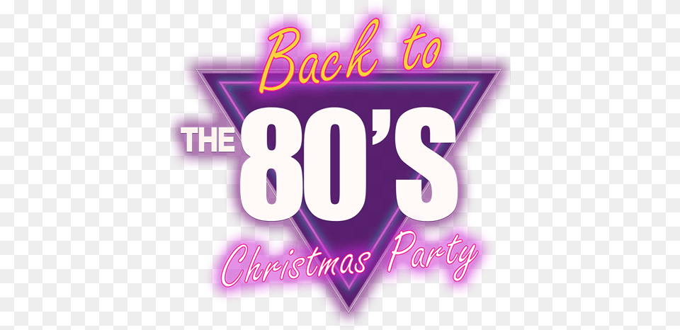 Download Back To The 80s Xmas Party Back To The Christmas Party, Light, Purple, Neon, Gas Pump Free Png