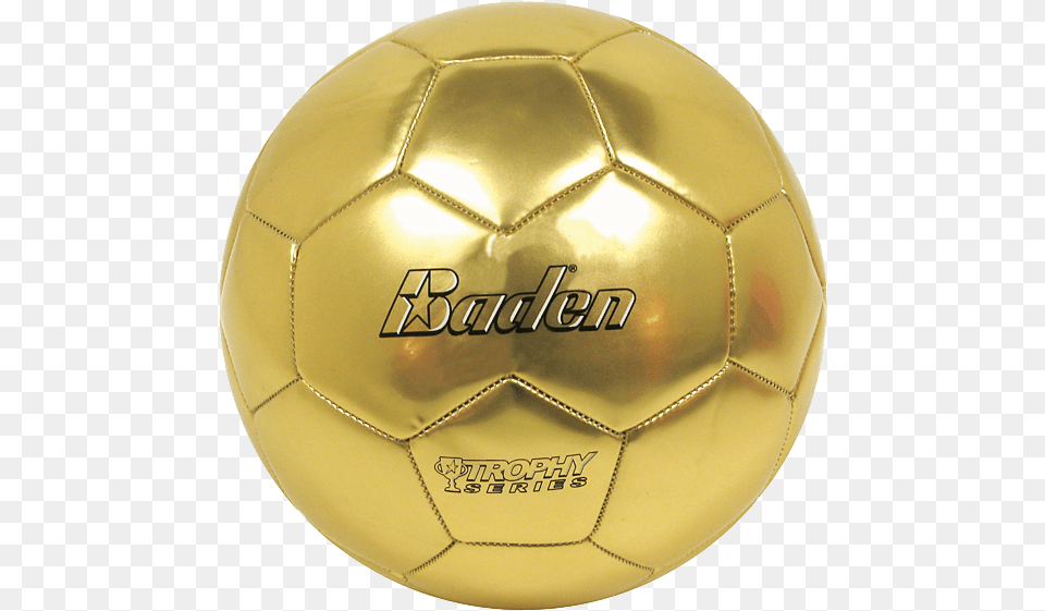 Download Baden Football Gold Trophy Gambar Bola Warna Emas, Ball, Soccer, Soccer Ball, Sport Free Png
