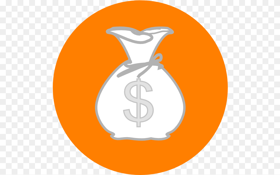 Bag Clip Art Bitcoin Logo Orange Money Clipart, Jar, Pottery, Vase, Disk Free Png Download