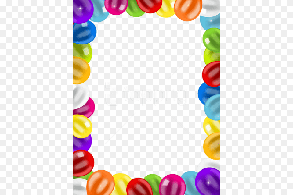 Download Balloons Border Frame Images Balloon Border Clipart, Food, Jelly, Sweets Free Transparent Png