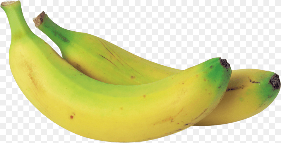 Download Banana Clipart Green And Yellow Banana, Food, Fruit, Plant, Produce Free Png