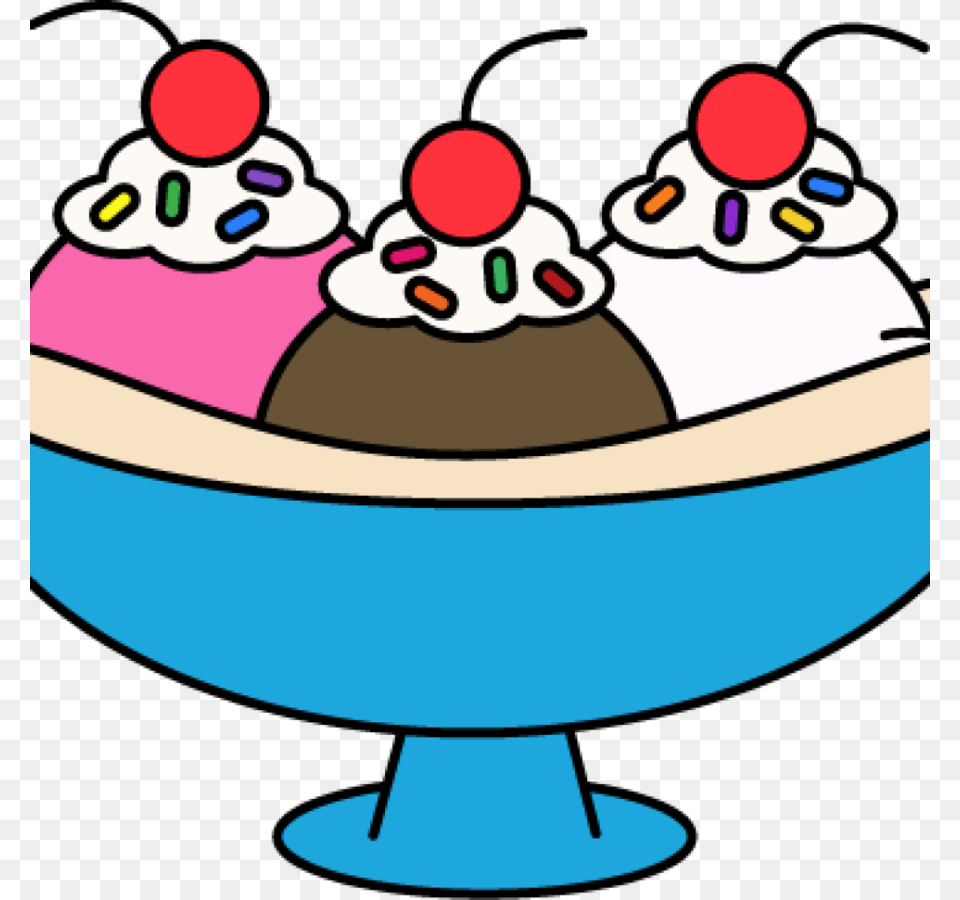 Download Banana Split Clipart Sundae Ice Cream Clip Art Banana, Dessert, Food, Ice Cream, Bulldozer Png