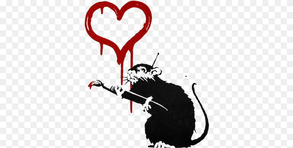Download Banksy Sticker Art Messages Love Rat Banksy, Electronics, Hardware Png