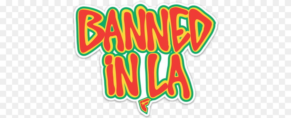 Download Banned In L With No Language, Sticker, Art, Dynamite, Text Free Png