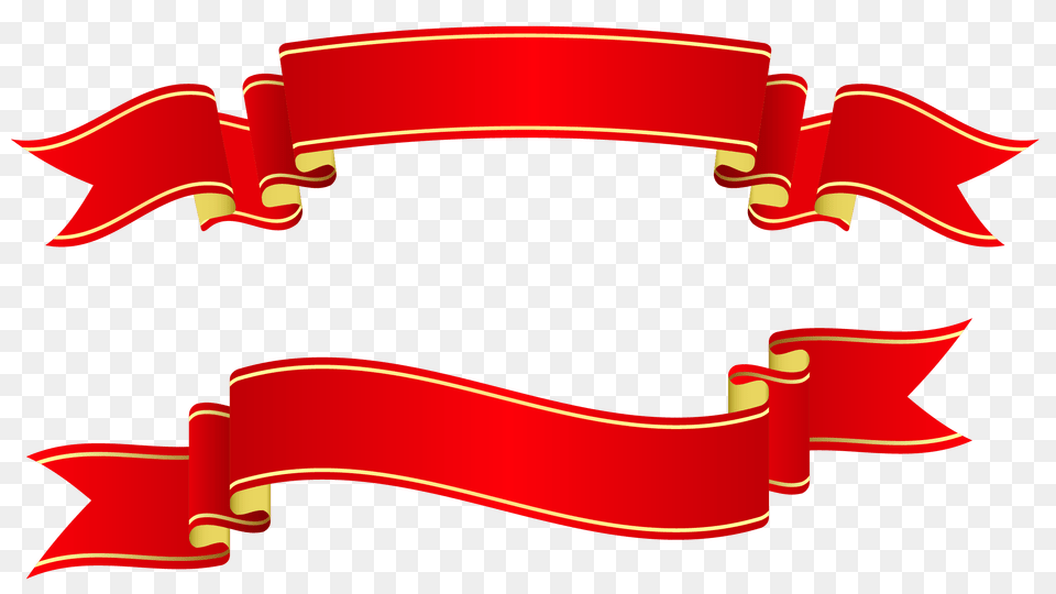 Download Banner Ribbon Red Banners Dlpngcom Christmas Banner Ribbon, Text, Dynamite, Weapon Png Image