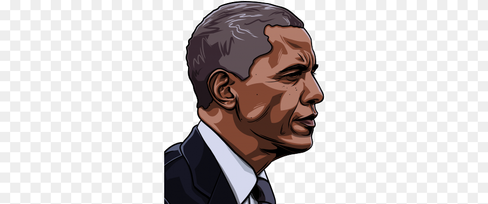 Barack Obama Cartoon Barack Obama Clipart, Adult, Face, Head, Male Free Png Download