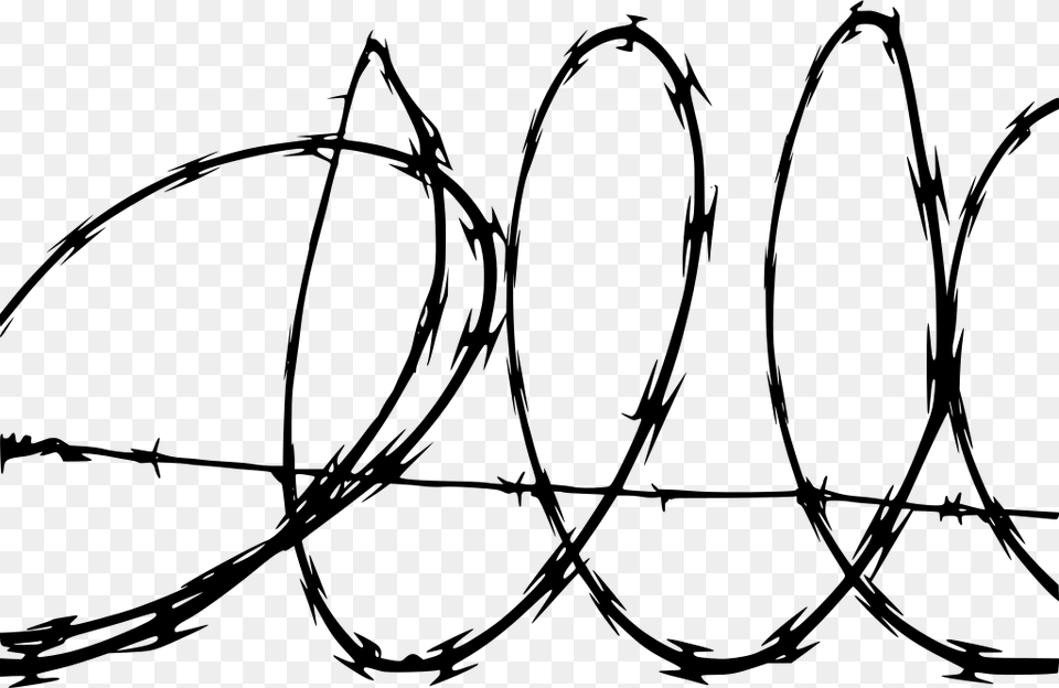 Download Barb Wire, Gray Png Image