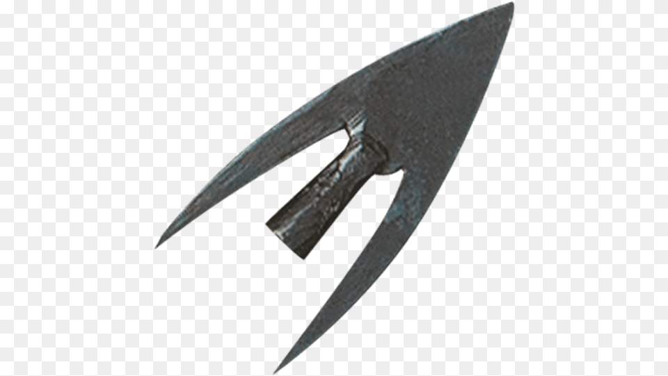 Download Barbed Broadhead Arrowhead Medieval Arrowhead Broadhead Arrowhead, Weapon, Arrow, Blade, Dagger Png