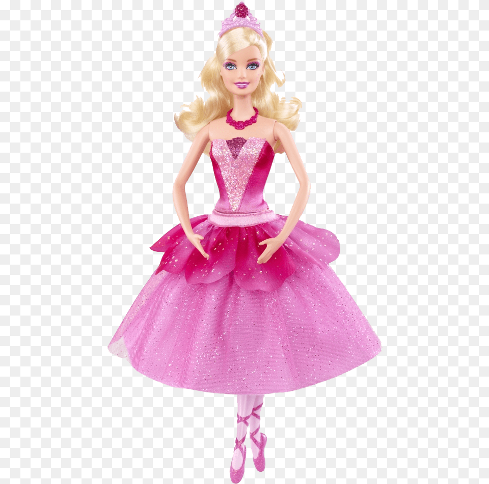 Download Barbie Doll File Pink Pink Shoes Barbie Ballet, Toy, Figurine, Person, Head Png Image