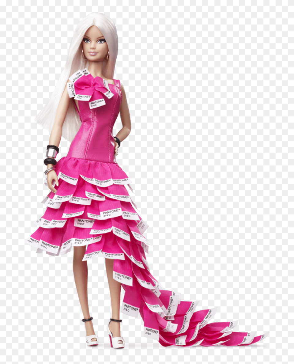 Download Barbie Doll Image For Pink In Pantone Barbie, Figurine, Toy, Female, Child Free Png