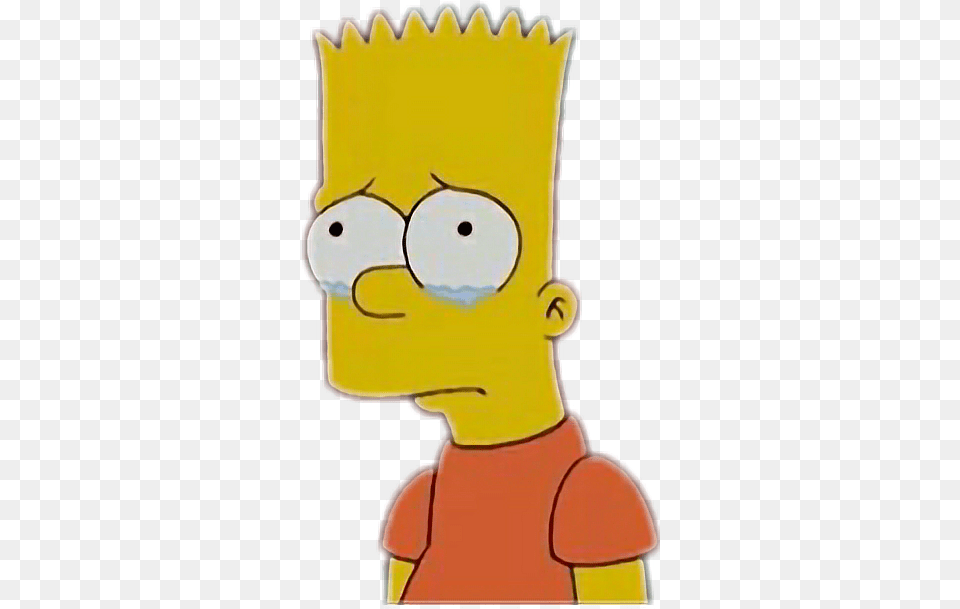Download Bart Simpsons Sad Thesimpsons Tumblr Crying Sad Teens With Happy Face, Cartoon, Baby, Person Png Image
