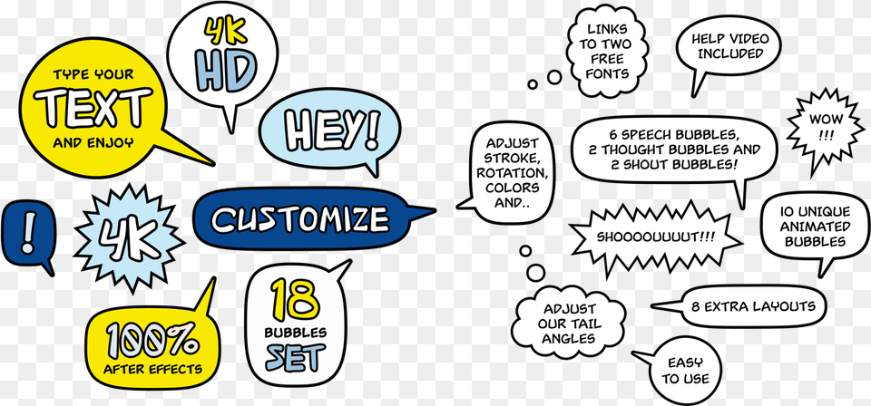 Download Basically Customizable Animated Speech Bubbles Language, Logo, Sticker, Text Png