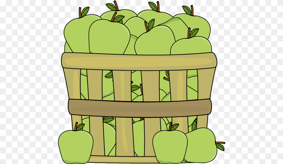 Download Basket Of Green Apples Green Apples Clipart Green Apples Clip Art, Apple, Food, Fruit, Plant Png