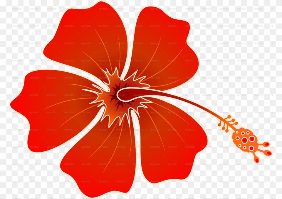 Download Batik Hibiscus Clipart Shoeblackplant Hummingbird Clip, Flower, Plant Png Image