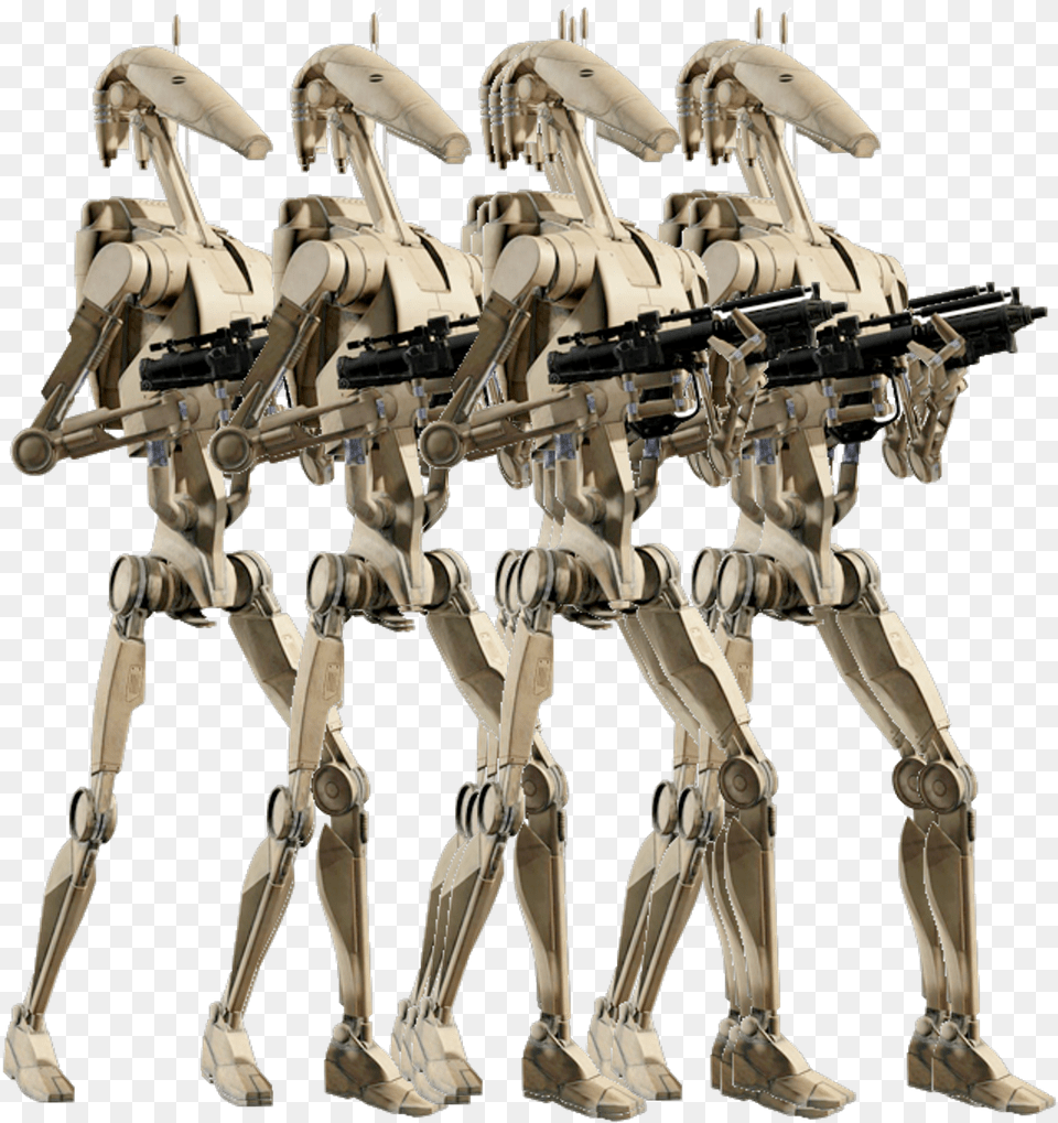Download Battle Droid Star Wars Droid Clone Wars Star Wars Separatist Droid, Toy, Person, Robot, Gun Free Transparent Png