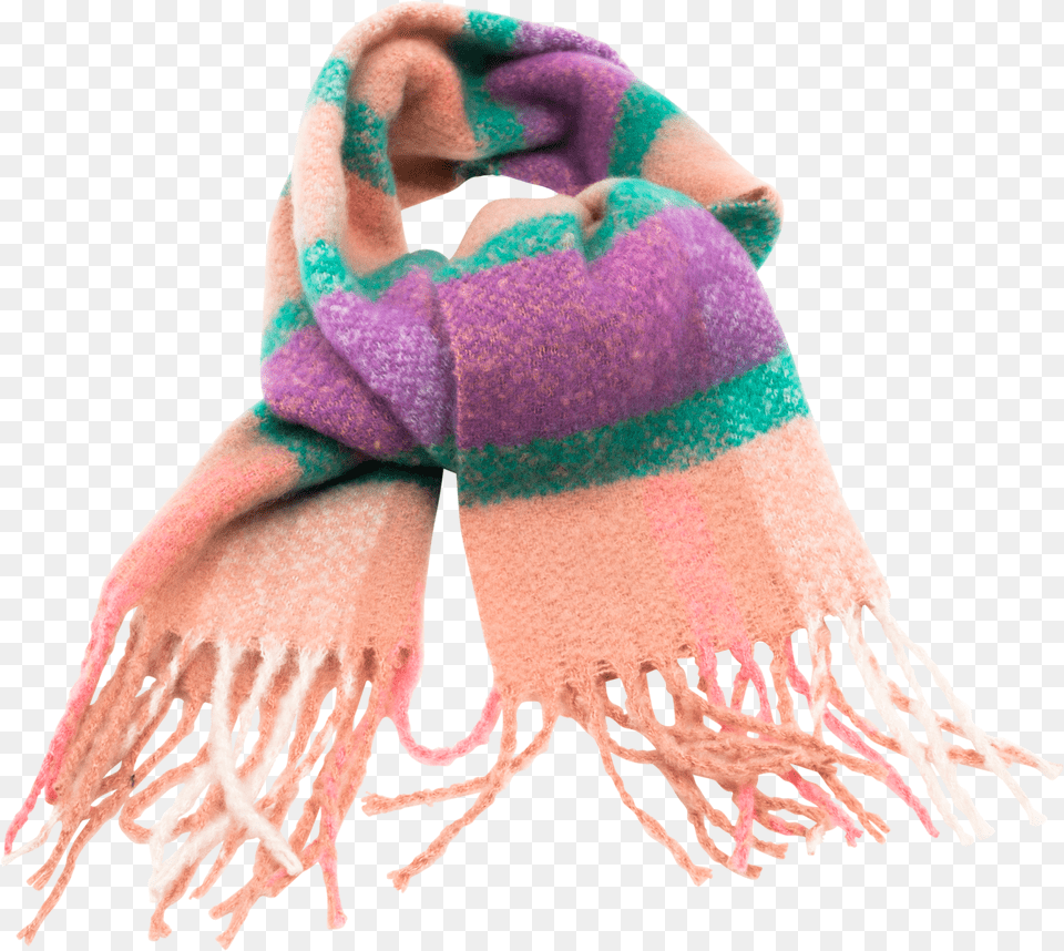 Beanie And Scarf In The New Winter Colors Scarf Scarf, Clothing, Adult, Female, Person Free Png Download