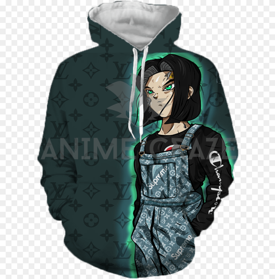 Download Beast Android 17 Hoodie Arrow And The Flash Edgy Anime Hoodies, Adult, Sweatshirt, Sweater, Person Free Png