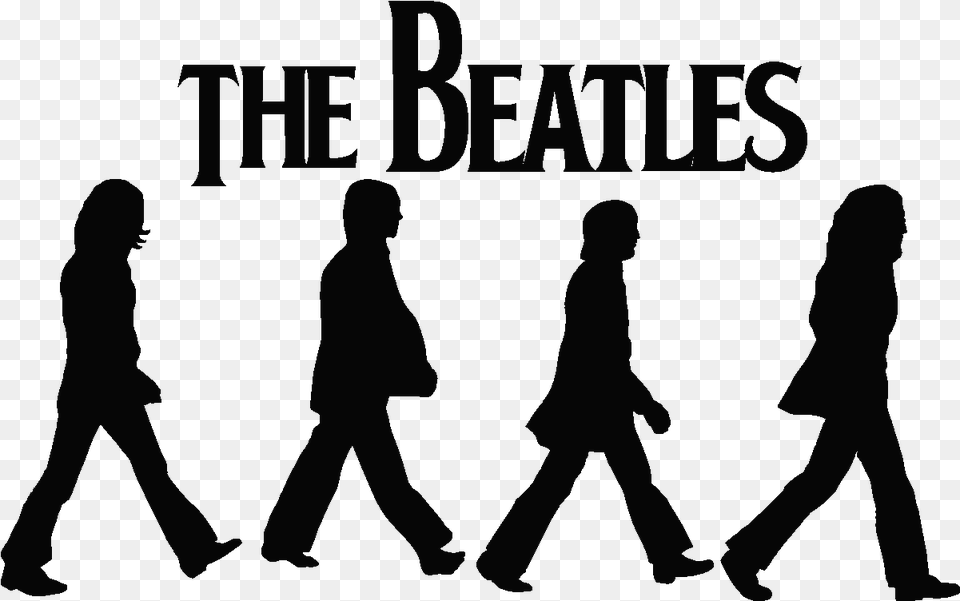 Download Beatles Abbey Road Logo, Person, Silhouette, Walking, People Free Png