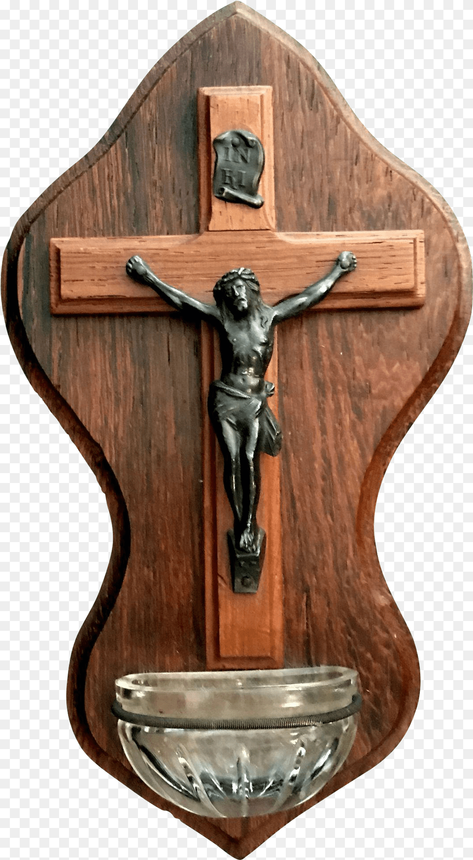 Download Beautiful Crucifix Holy Water Font Crucifix Crucifix, Symbol, Cross, Building, Church Free Transparent Png