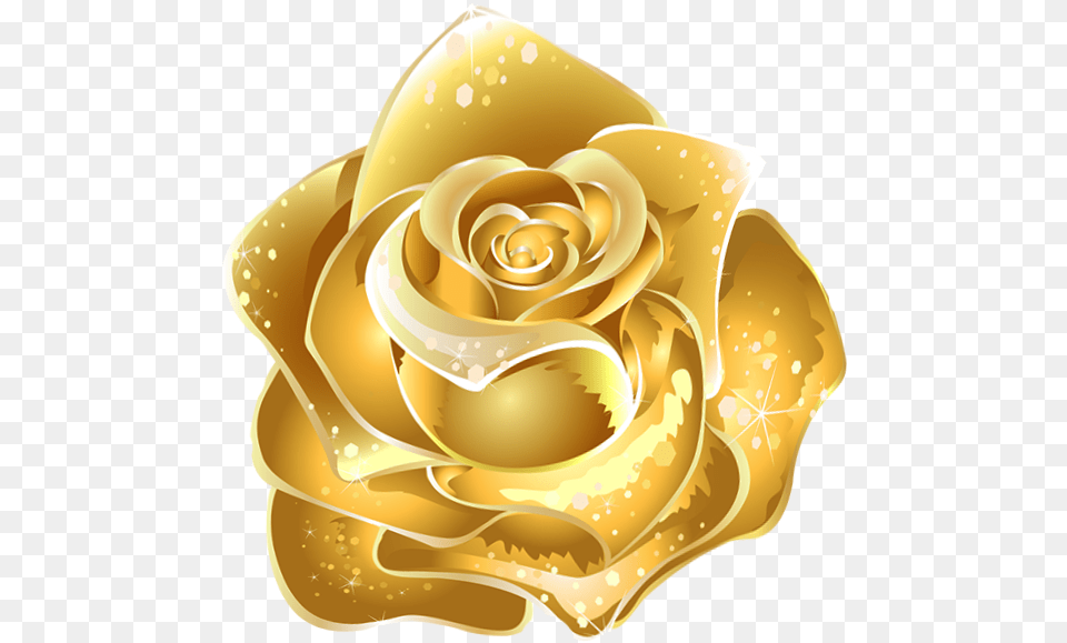 Download Beautiful Gold Rose Decor Image For Gold Flowers, Flower, Plant, Petal, Ammunition Png