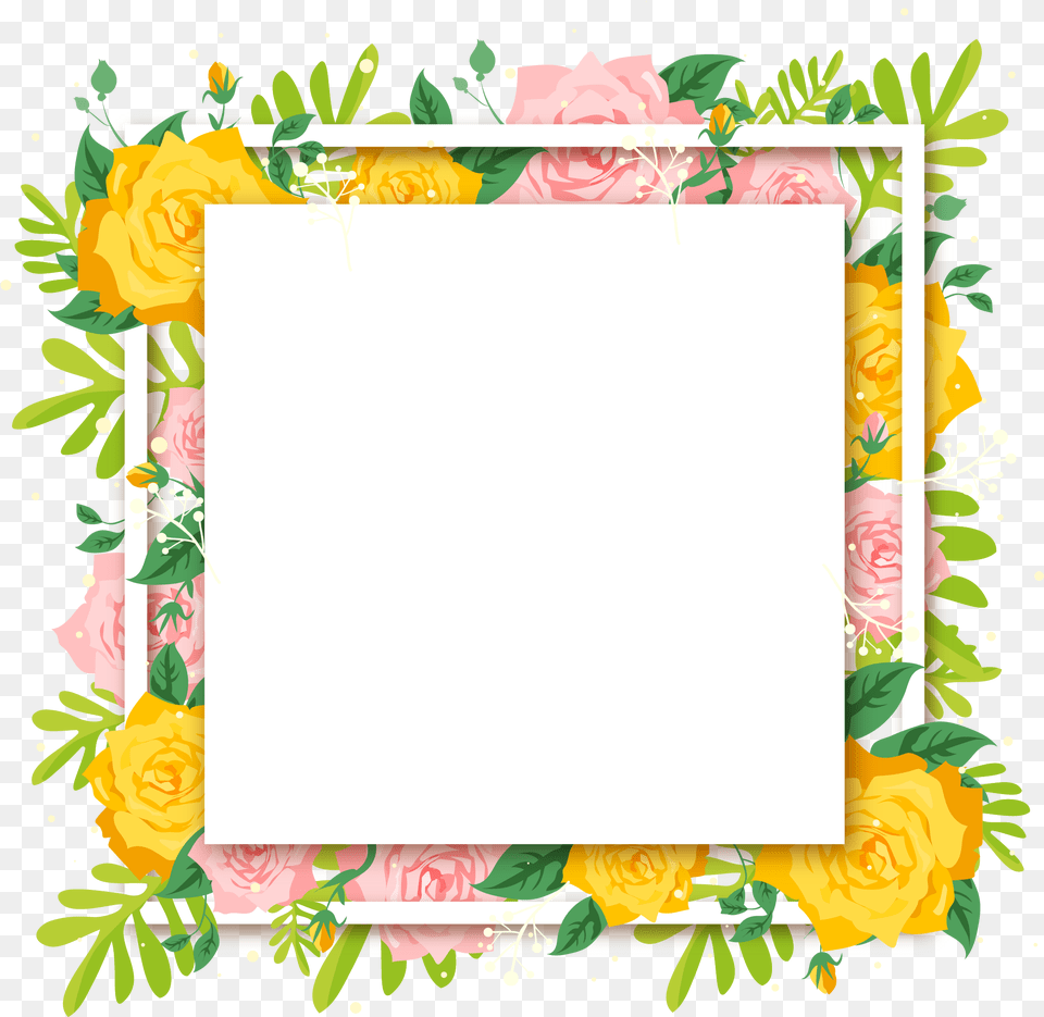 Download Beautiful Summer Flower Decoration Euclidean Vector Picture Frame, Rose, Plant, Art, Pattern Png