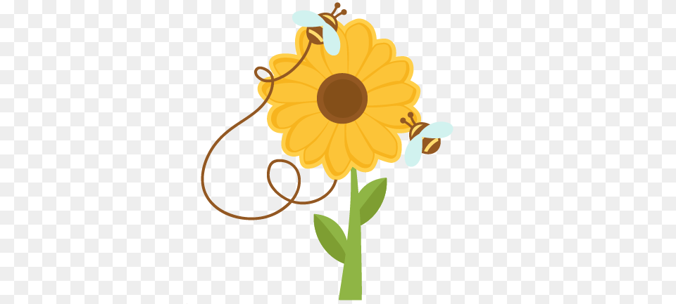 Download Bees Cute Sunflower Clipart, Daisy, Flower, Plant, Petal Png