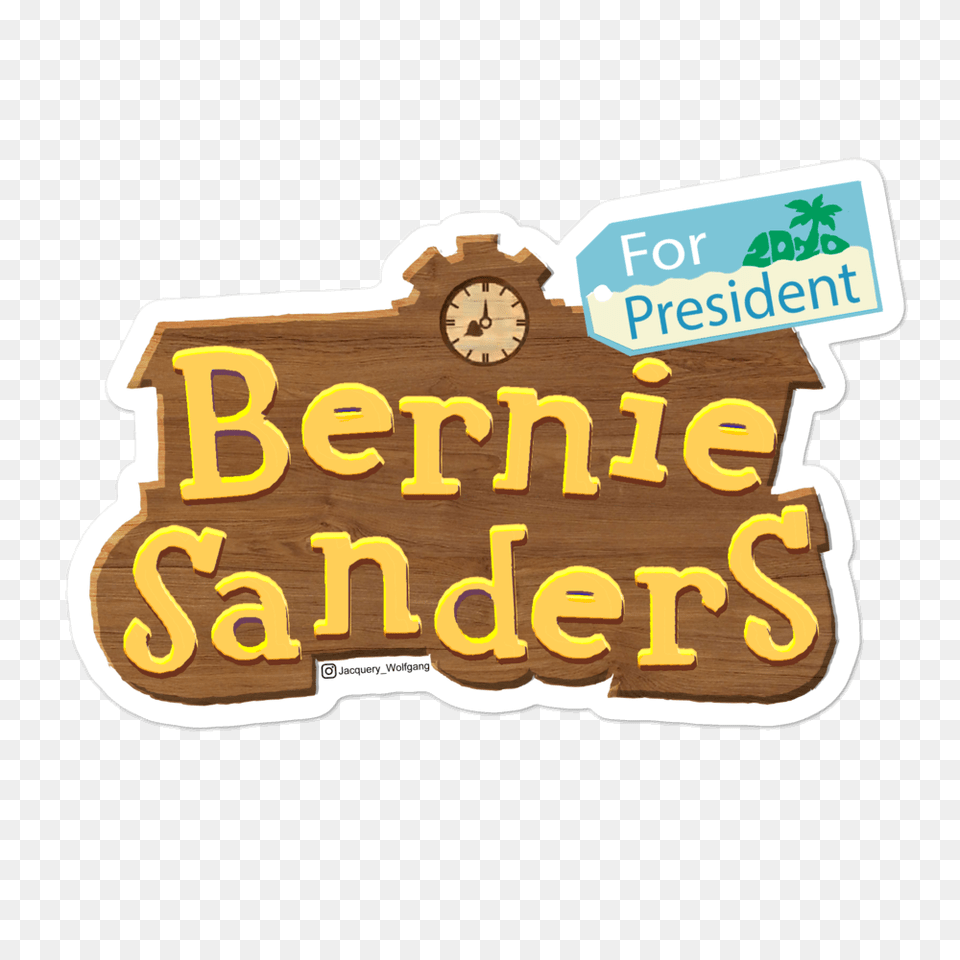 Download Bernie Sanders For President 2020 Animal Crossing Logo Animal Crossing New Horizon Transparent, Sticker, Food, Ketchup, License Plate Free Png