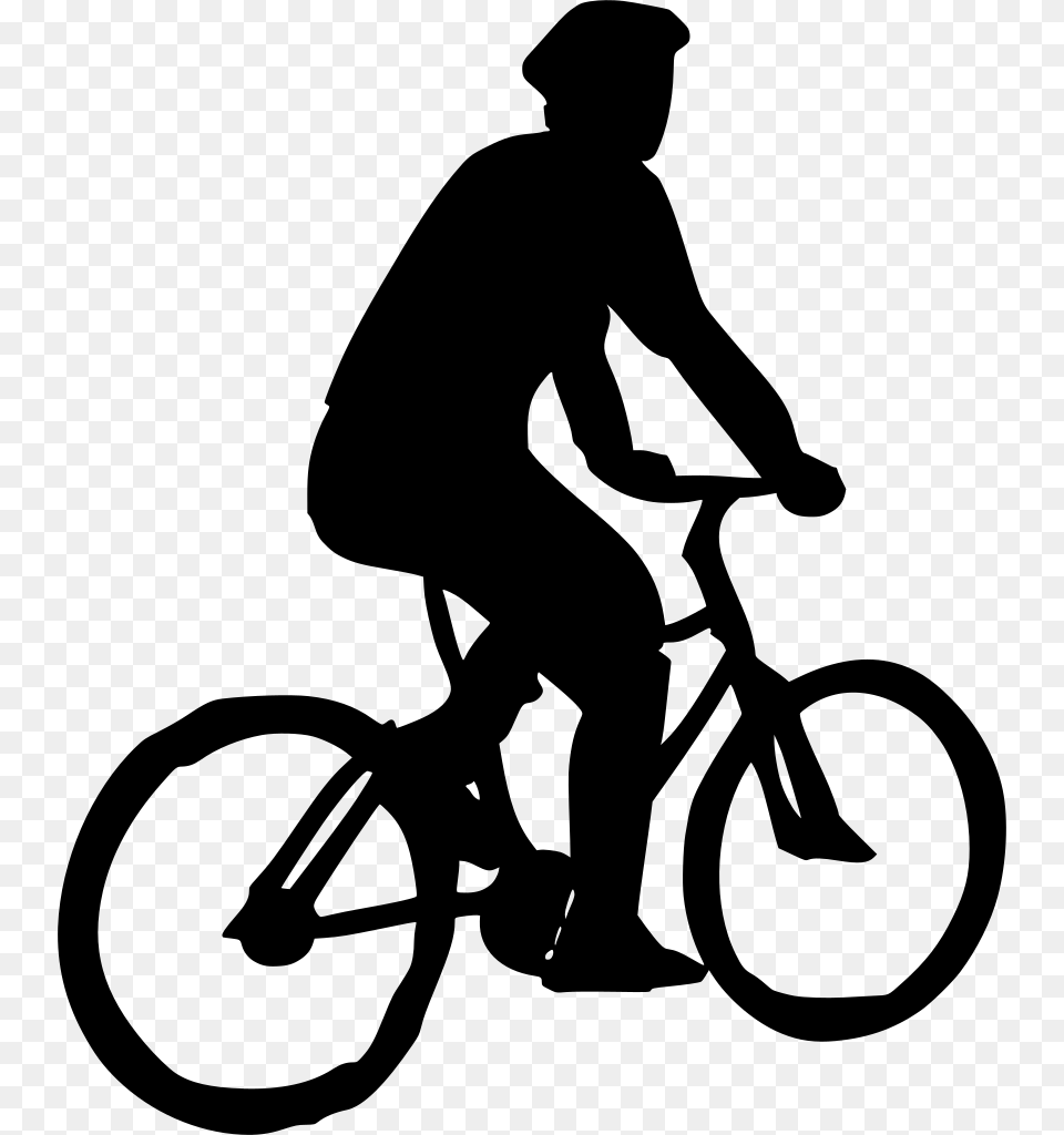 Download Bicycle Silhouette, Gray Free Png