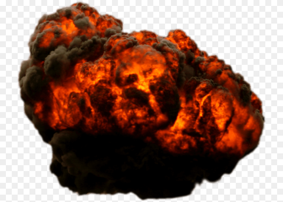 Download Big Explosion With Fire And Smoke Image For Free Para Photoshop Explosiones, Mountain, Nature, Outdoors Png