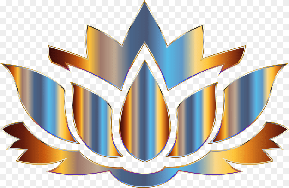 Download Big Lotus Flower Silhouette With Lotus Flower Logo, Emblem, Symbol Png Image
