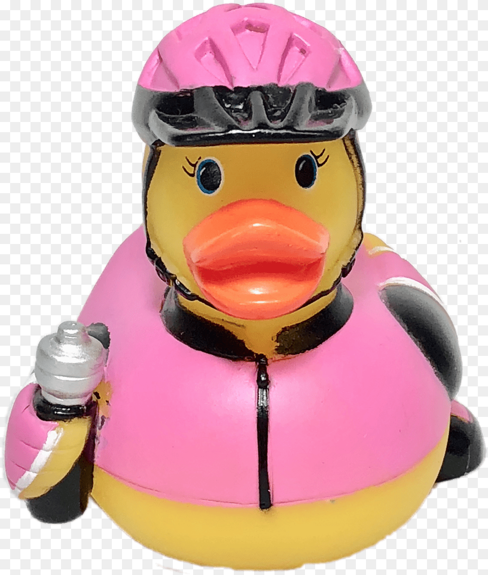 Download Biker Cyclist Rubber Duck Rubber Ducky Flightless Bird Free Transparent Png