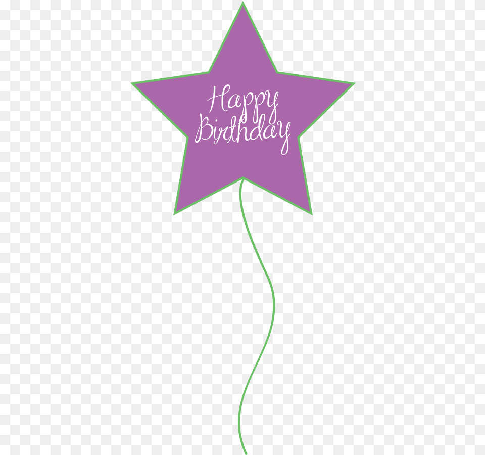 Birthday Balloons For Party Decor Websites Balloons Happy Birthday Purple Clip Art, Star Symbol, Symbol Free Png Download