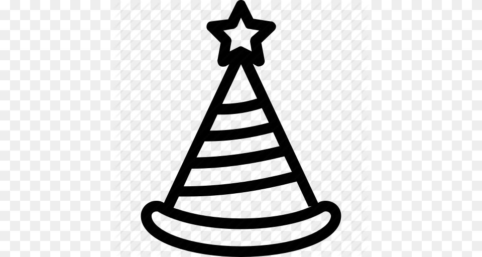 Birthdaycap Outline Clipart Birthday Party Clip Art, Triangle Free Png Download