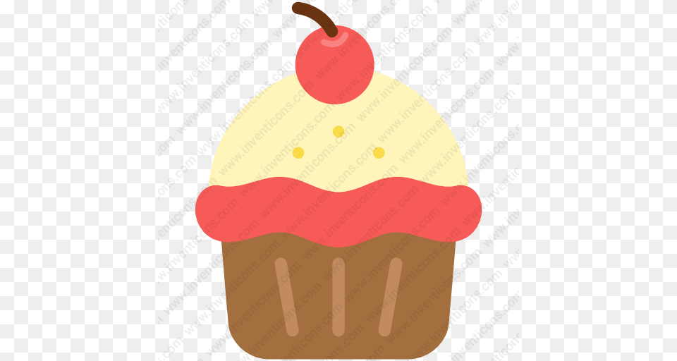 Birthdaycupcakedessertmuffn Inventicons, Cake, Cream, Cupcake, Dessert Free Png Download