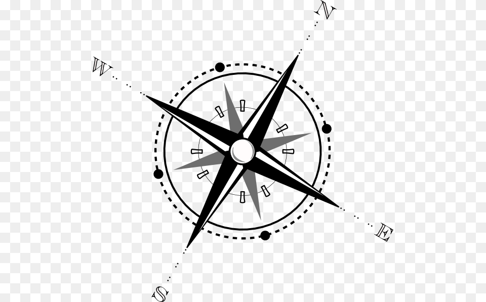 Download Black And White Compass Clipart, Machine, Wheel Png