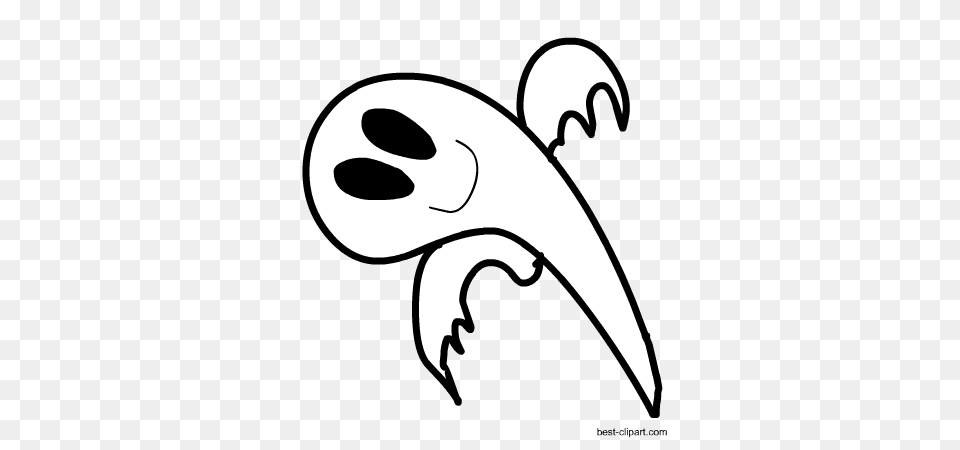 Download Black And White Cute Ghost Clip Art Clip Art Line Art, Stencil, Electronics, Hardware, Logo Png Image