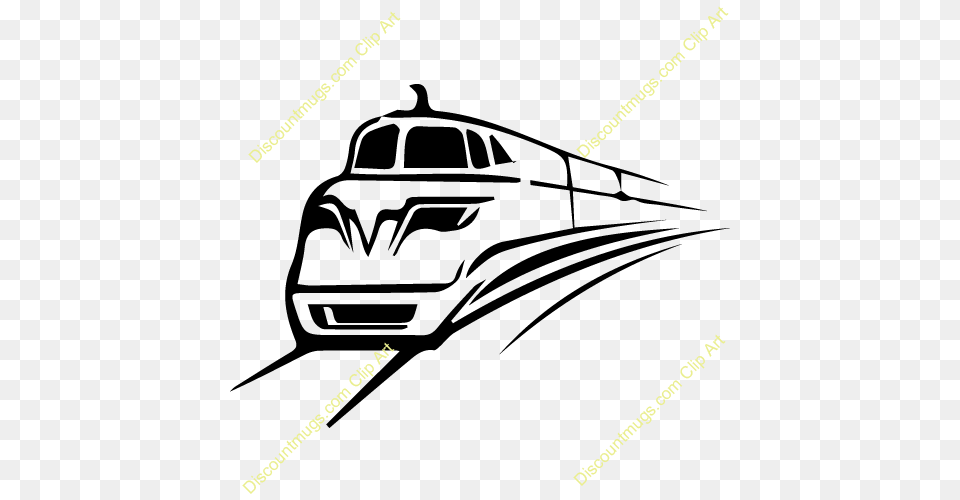 Download Black And White Image Of A Train Clipart Train Rail, Outdoors, Bow, Weapon, Nature Free Transparent Png